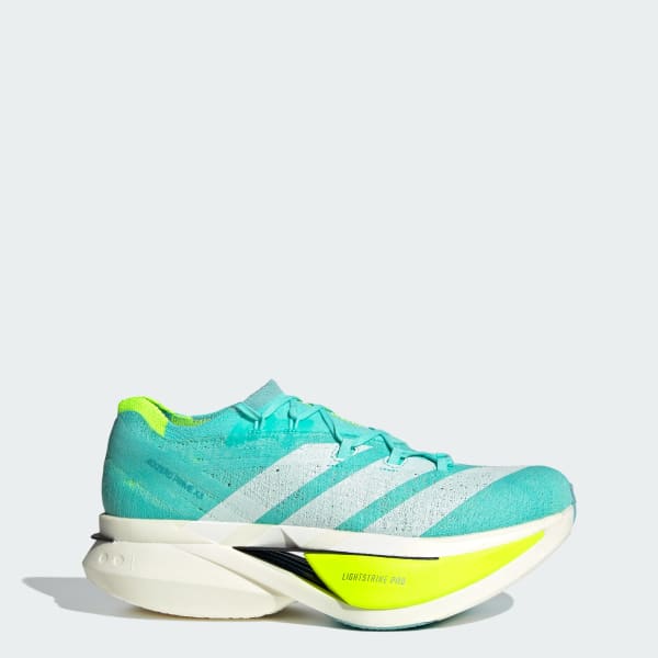 Adidas Adizero Prime X3 Strong Running Shoes Flash Aqua/Zero Metalic/Lucid Lemon JR2598