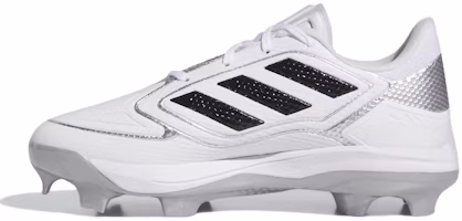 (Women) adidas Adizero PureHustle 3 TPU Cleats 'White Black Silver' IG7137 (Women) adidas Adizero PureHustle 3 TPU Cleats 'White Black Silver' IG7137