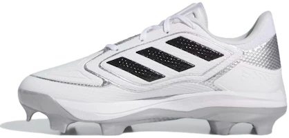 (Women) adidas Adizero PureHustle 3 TPU Cleats 'White Black Silver' IG7137 (Women) adidas Adizero PureHustle 3 TPU Cleats 'White Black Silver' IG7137