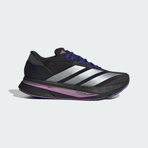 (Women) Adidas Adizero SL2 Running Shoes Core Black/Matte Silver/Preloved Purple JQ0366