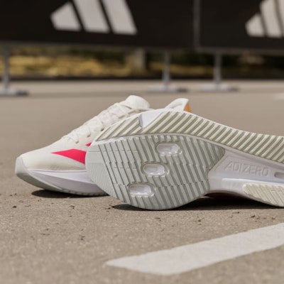 (Women) Adidas Adizero SL 2 Off White/Lucid Red/Acid Orange JQ3132 3