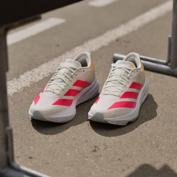 Details for (W) Adidas Adizero SL 2 Off White/Lucid Red/Acid Orange Sneakers JQ3132