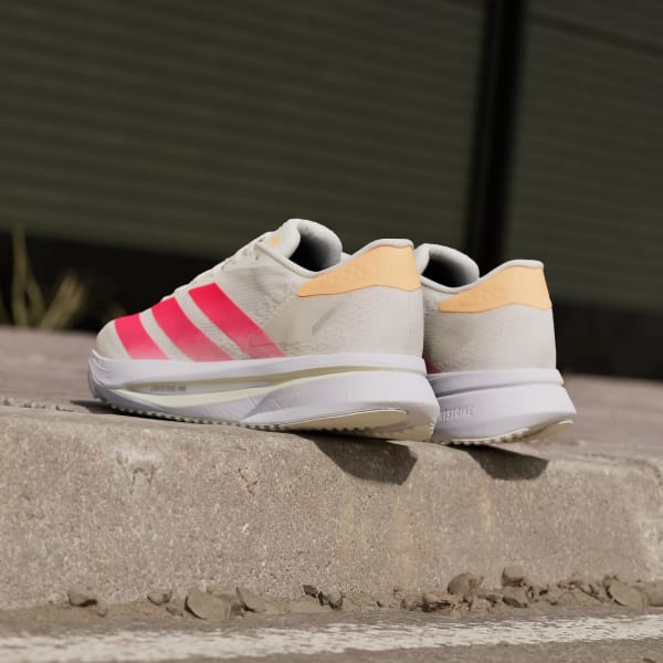 Sizing (W) Adidas Adizero SL 2 Off White/Lucid Red/Acid Orange Sneakers JQ3132