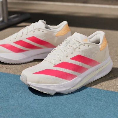 (Women) Adidas Adizero SL 2 Off White/Lucid Red/Acid Orange JQ3132 1