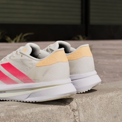 (Women) Adidas Adizero SL 2 Off White/Lucid Red/Acid Orange JQ3132 2