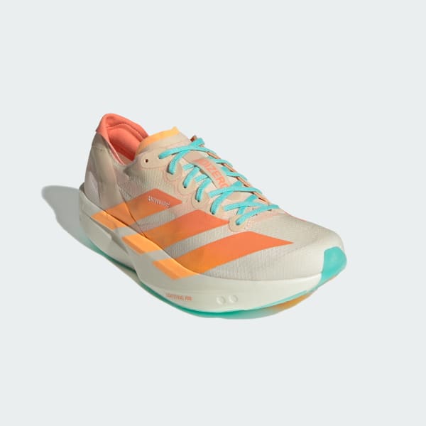 Shop (W) Adidas Adizero Takumi Sen 11 跑鞋 沙晶色/亮橙色/亮水藍色 JQ2820