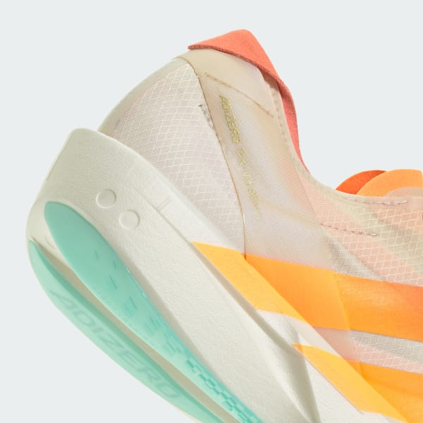 Cheap (W) Adidas Adizero Takumi Sen 11 跑鞋 沙晶色/亮橙色/亮水藍色 JQ2820