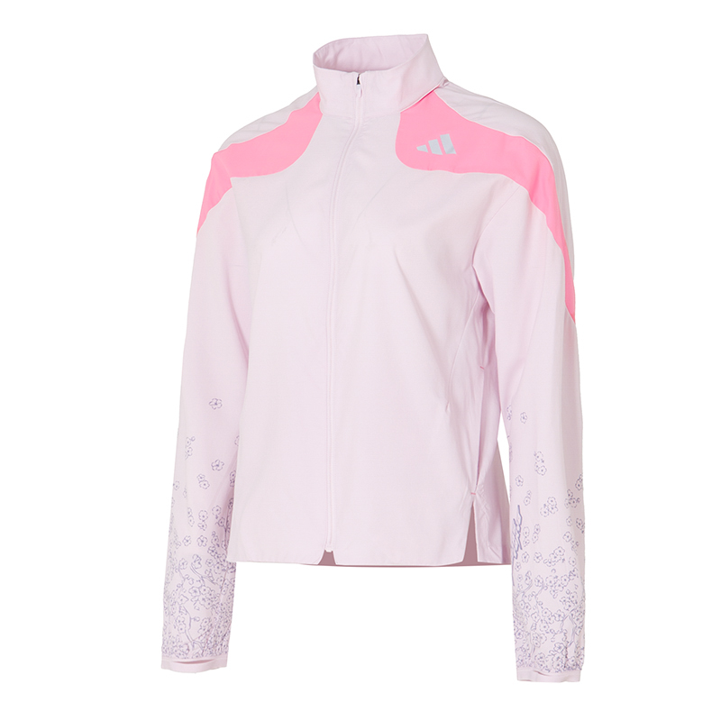(Women) adidas Adizero Tokyo Sakura Print Running Jacket with Side Slit Design KC1238