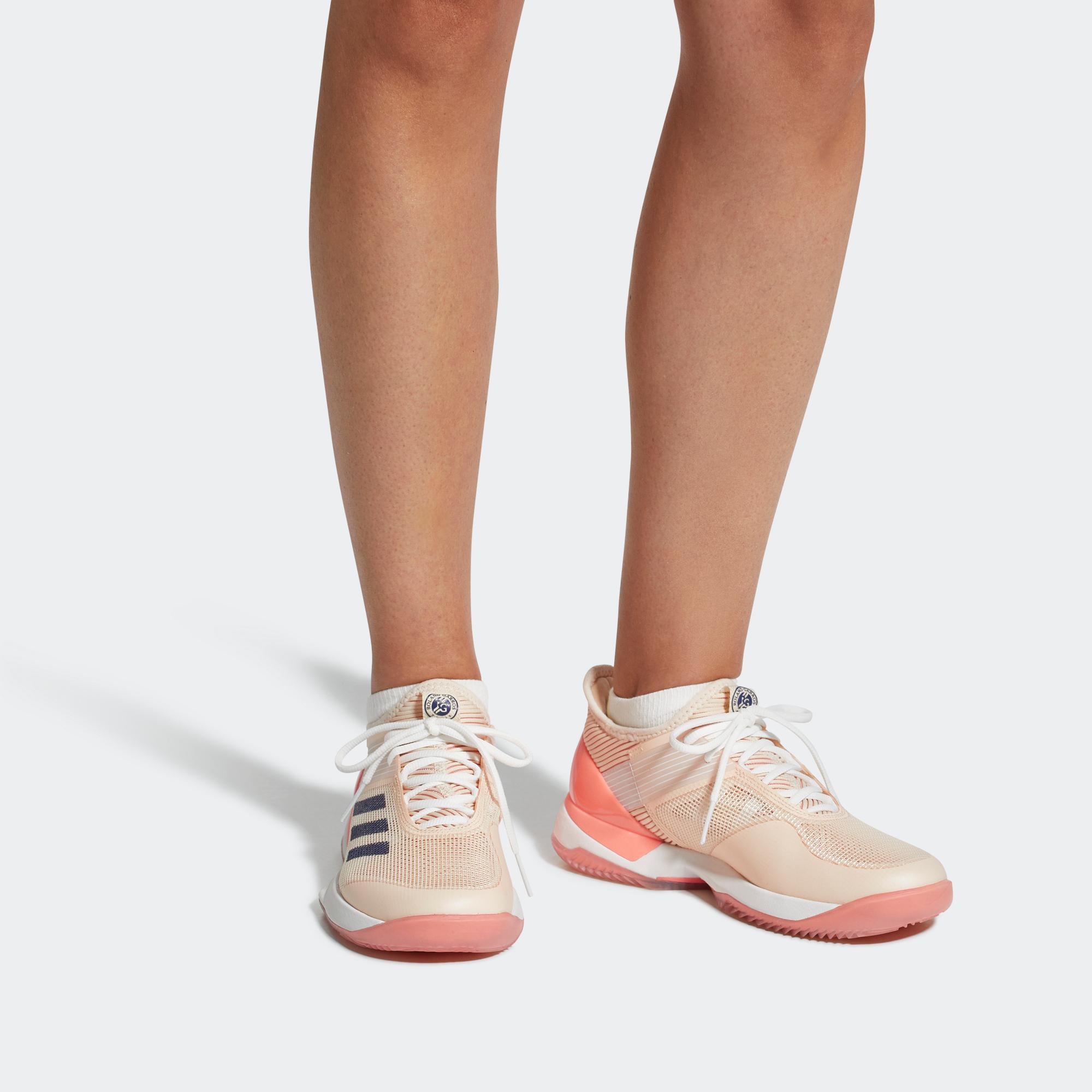 Sizing Adidas Adizero Ubersonic 3 輕便透氣 低幫運動網球鞋 女款 粉色