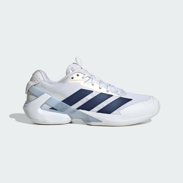 (Women) adidas Adizero Ubersonic 5 Tennis Shoes Cloud White/Dark Blue/Crystal Sky JR1757