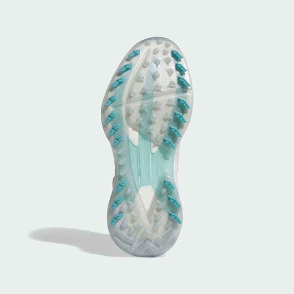 Lookbook (W) 아디다스 아디제로 ZG BOA 스파이크리스 골프화 클라우드 화이트/실버 메탈릭/플래시 아쿠아 JQ7751