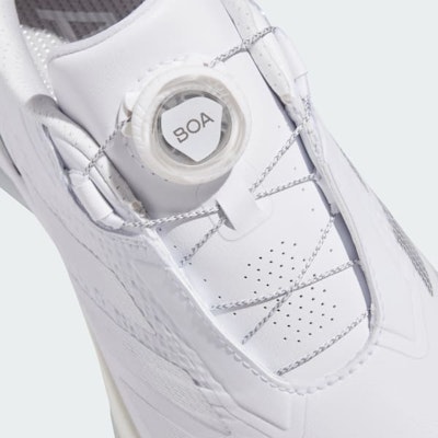 (Women) Adidas Adizero ZG Low Cut Boa Spikeless Golf Shoes Cloud White/Silver Metallic/Grey Two JS1764 Sizing (Women) Adidas Adizero ZG Low Cut Boa Spikeless Golf Shoes Cloud White/Silver Metallic/Grey Two JS1764