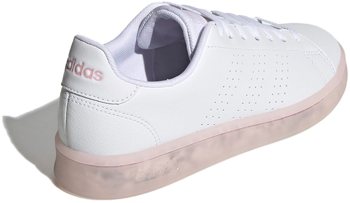 adidas neo ADVANTAGE Eco 低筒板鞋 女款 白粉 Shop adidas neo ADVANTAGE Eco 低筒板鞋 女款 白粉