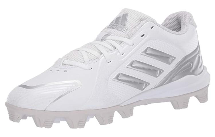 Lookbook adidas Afterburner 7 Pro 減震防滑耐磨 低筒 壘球鞋 女款 白銀