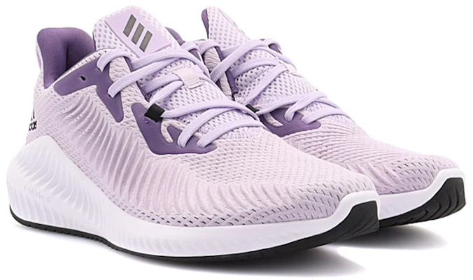 adidas Alphabounce 3 防滑耐磨 低筒 跑步鞋 女款 淡紫色 Lookbook adidas Alphabounce 3 防滑耐磨 低筒 跑步鞋 女款 淡紫色