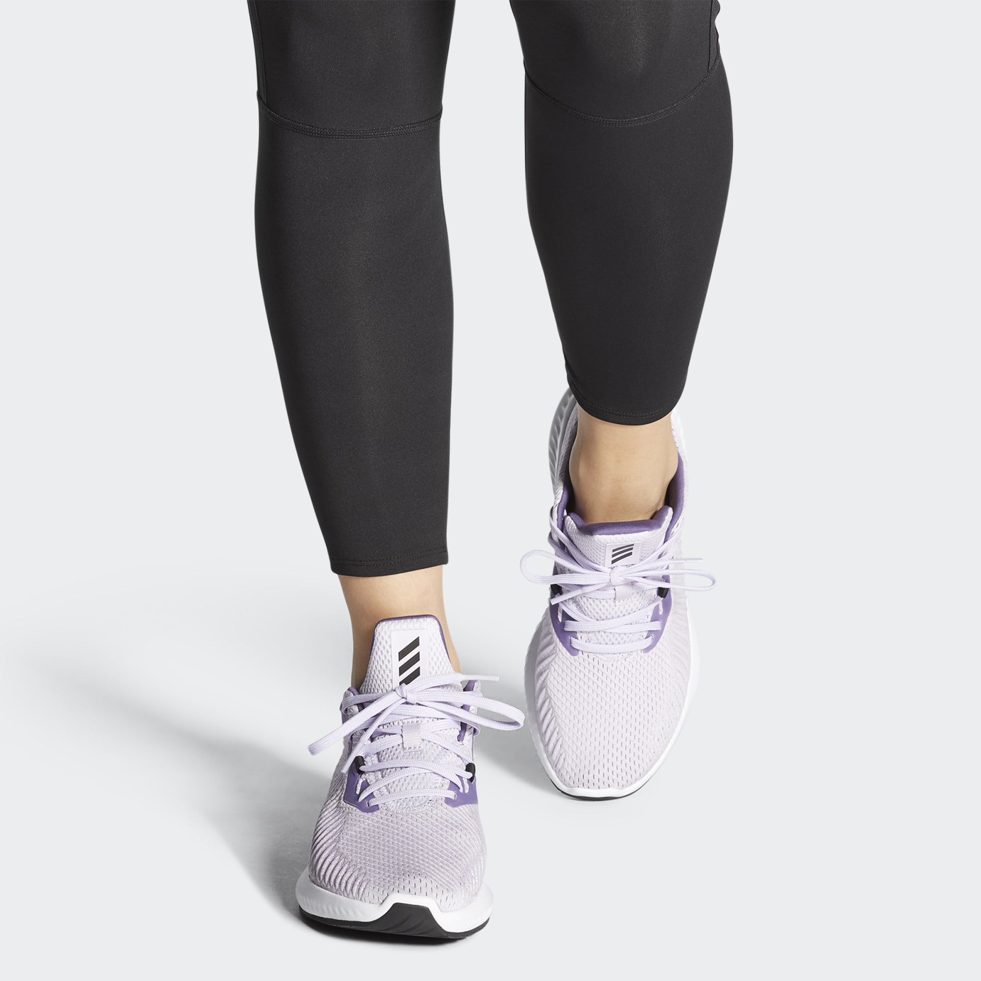 Sizing adidas Alphabounce 3 防滑耐磨 低筒 跑步鞋 女款 淡紫色