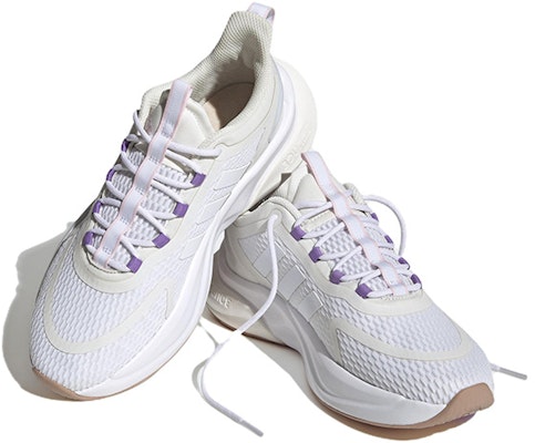 (Women) adidas Alphabounce+ 'White College Purple' HP6150 Lookbook (Women) adidas Alphabounce+ 'White College Purple' HP6150