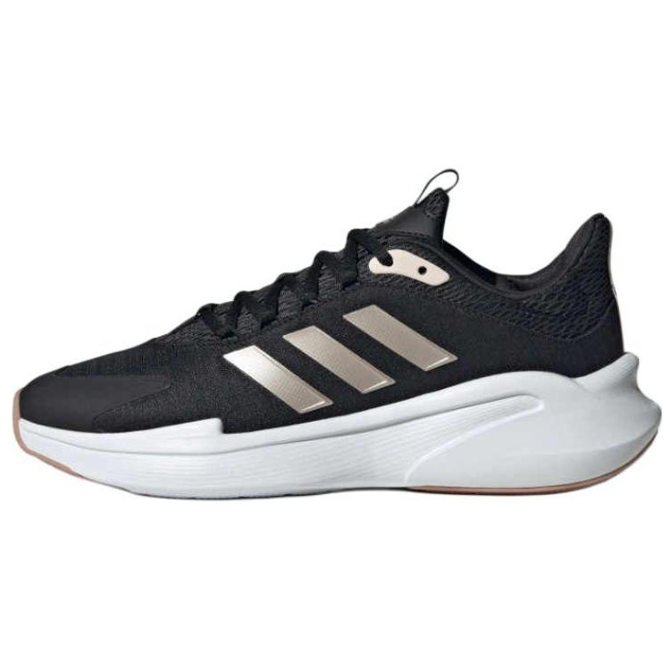 (Women) adidas Alphaedge Black Gold Low-Top Running Shoes - Comfortable & Durable JP5209