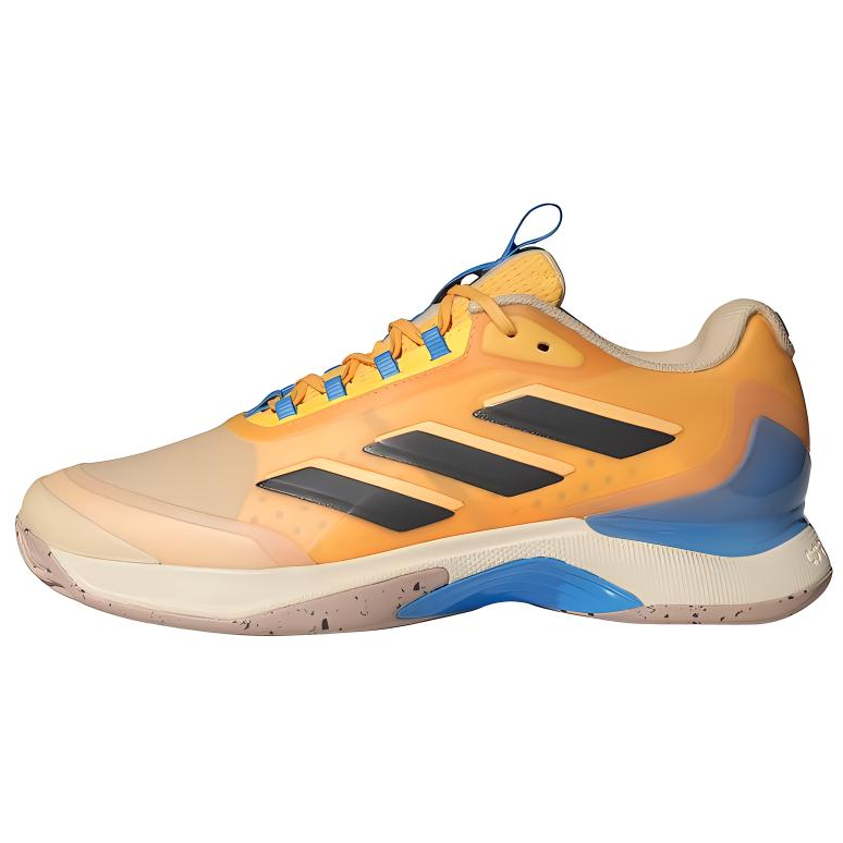 (Women) adidas Avacourt 2 Low-Top Running Shoes Yellow/Black/Blue - Cushioned & Non-Slip IF0401