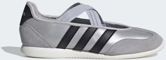 (Women) Adidas Barreda Mary Jane Shoes Silver Metallic/Core Black/Off White HP3520 (Women) Adidas Barreda Mary Jane Shoes Silver Metallic/Core Black/Off White HP3520