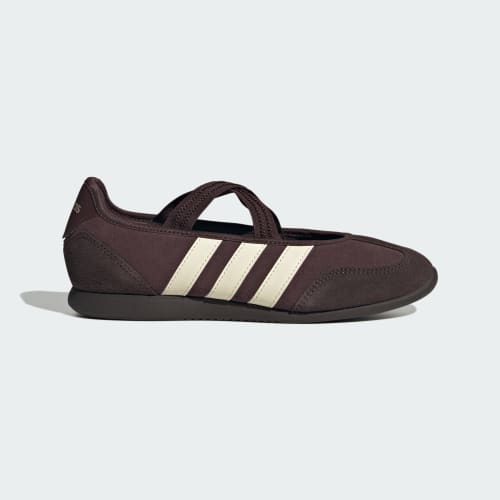 (Women) adidas Barreda Mary Jane Flats / Ballet Flats Shadow Brown/Cream White/Aurora Coffee KJ2255