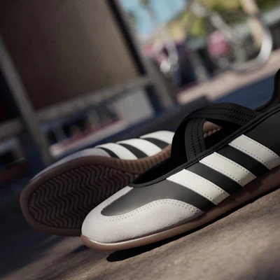 (W) Adidas Barreda Mary Jane Sepatu Hitam Putih Gum HQ7401 2