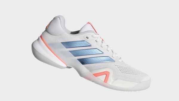 Lookbook (W) adidas Barricade 14 網球鞋 白色/淺藍/橙色 JR1765