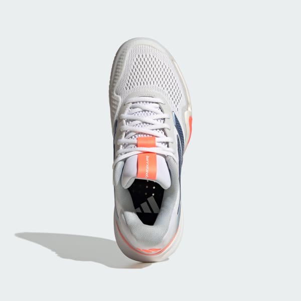 Shop (W) adidas Barricade 14 網球鞋 白色/淺藍/橙色 JR1765