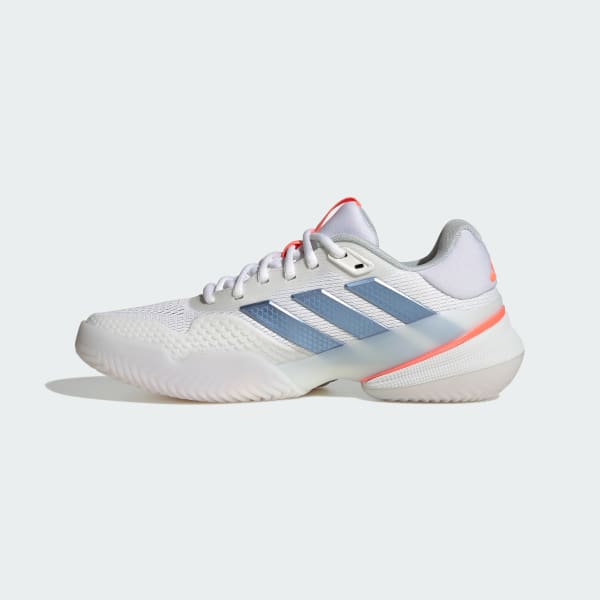 Cheap (W) adidas Barricade 14 網球鞋 白色/淺藍/橙色 JR1765