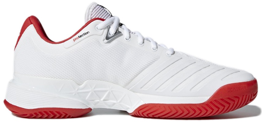 (Women) adidas Barricade 2018 'White Red' CQ1726 Order (Women) adidas Barricade 2018 'White Red' CQ1726