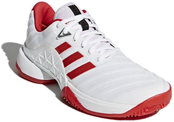 (Women) adidas Barricade 2018 'White Red' CQ1726 Lookbook (Women) adidas Barricade 2018 'White Red' CQ1726