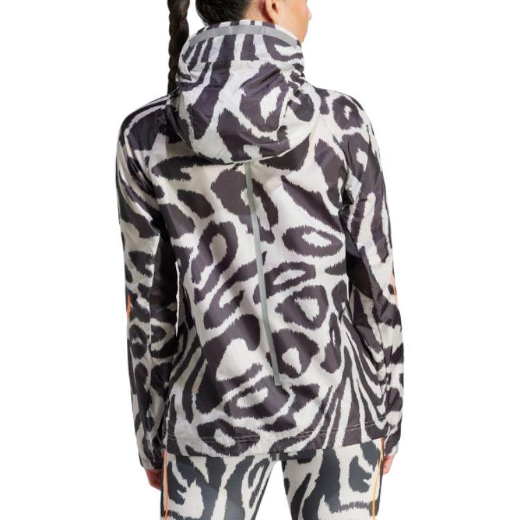 (Women) adidas Black Full-Print Slim Fit Hoodie Jacket IQ4481 圖 6