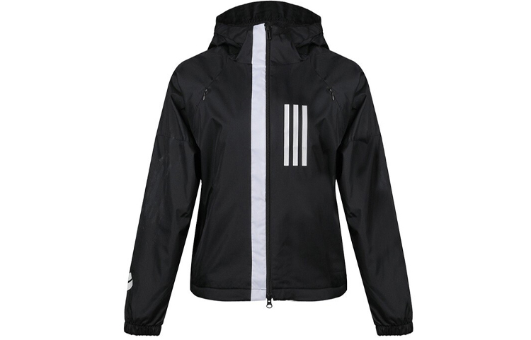(Women) adidas Black Hooded Sports Jacket DZ0034