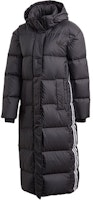 (Women) Adidas Black Long Down Winter Coat with Hood GD2498 (Women) Adidas Black Long Down Winter Coat with Hood GD2498