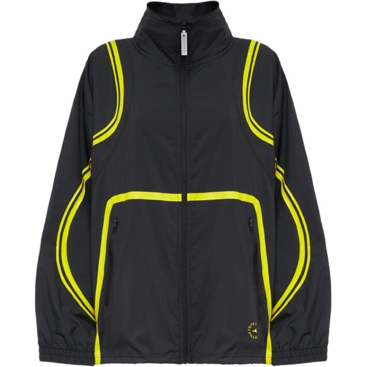 (Women) adidas Black Mesh Stripe Sports Jacket with Color Block Design HI6129