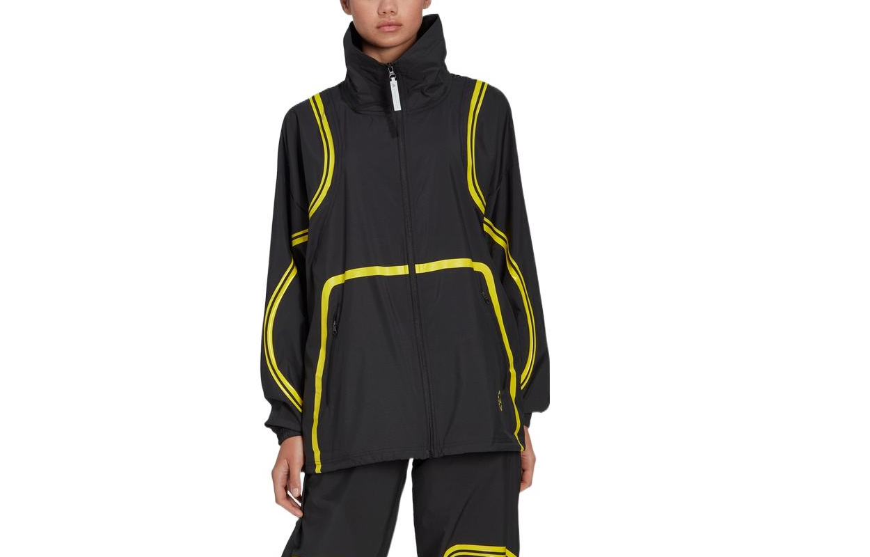 (Women) adidas Black Mesh Stripe Sports Jacket with Color Block Design HI6129 圖 2