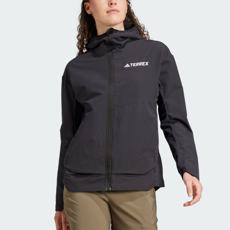 Lookbook (Women) adidas Black Multi Softshell Jacket Windproof Outdoor Hiking Coat IX1487