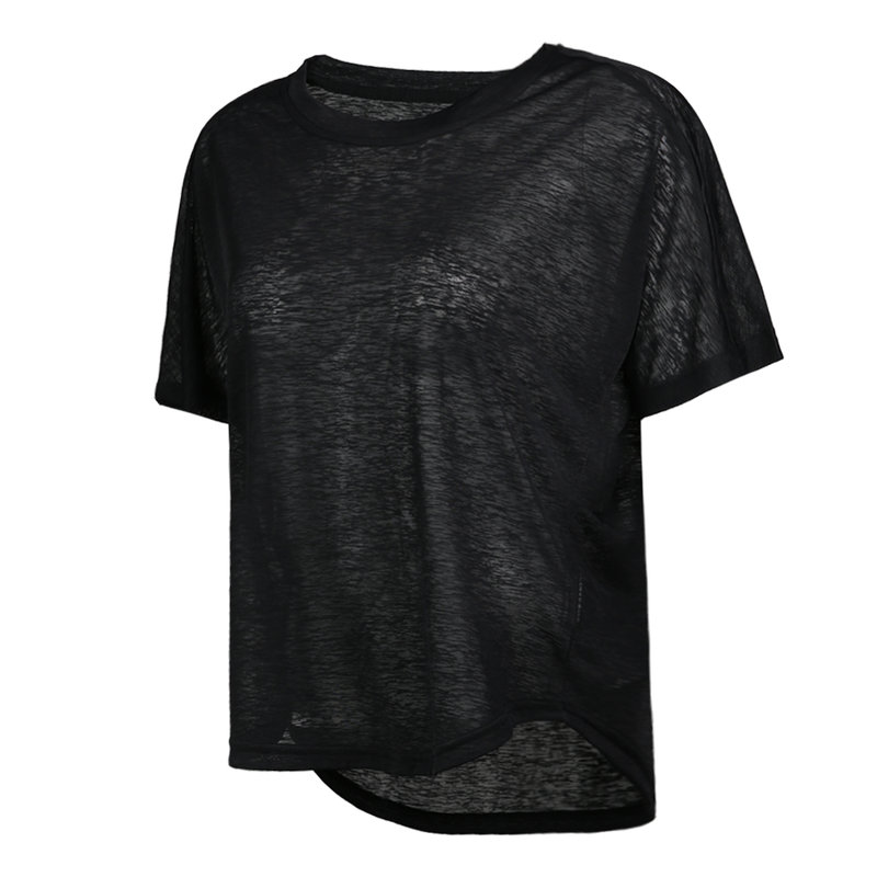 (Women) adidas Black Outdoor Casual Breathable Crew Neck Short Sleeve Tee CF4448