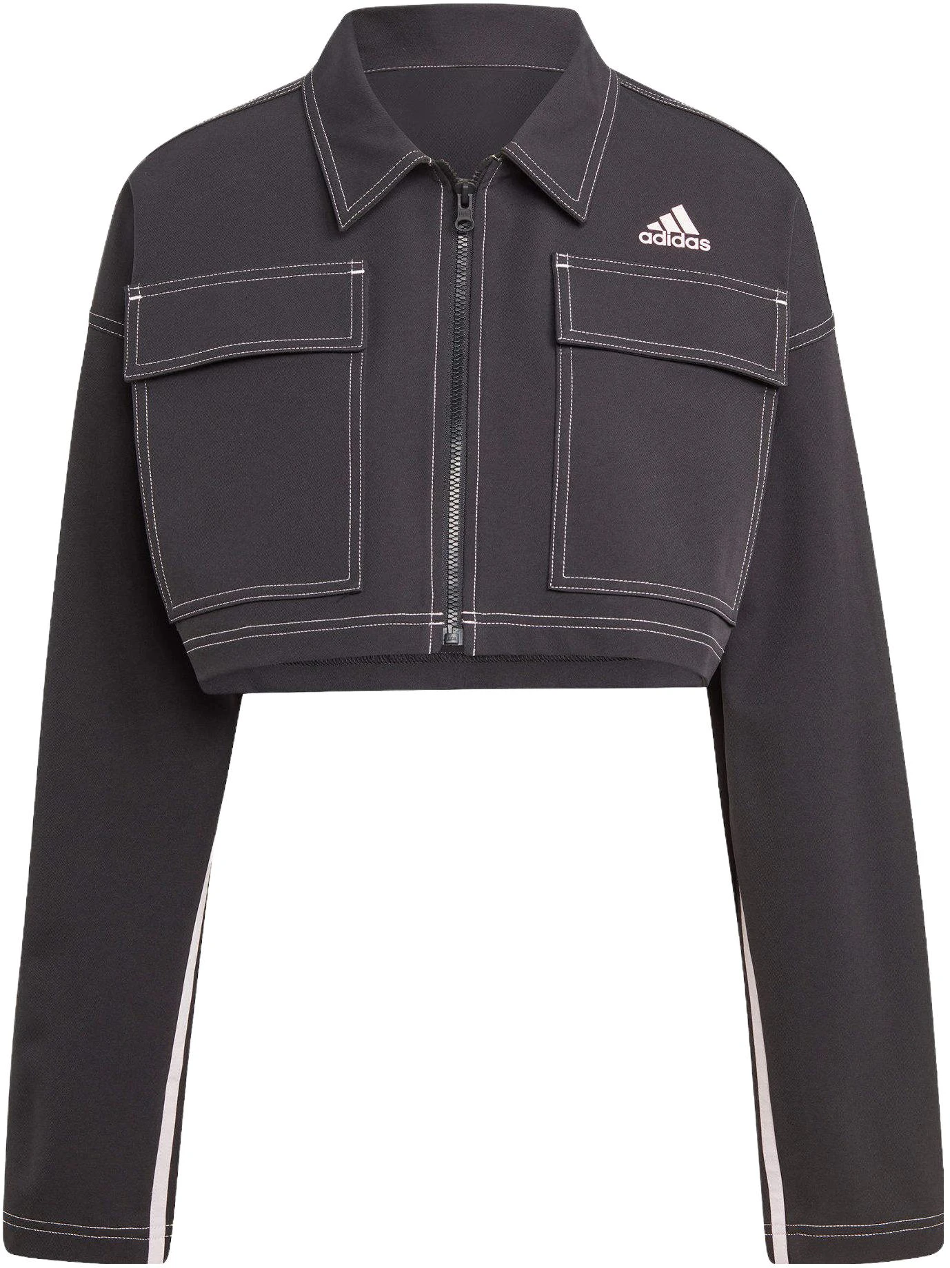 women-adidas-black-outdoor-casual-crop-jacket-with-chest-pocket-ib-4751