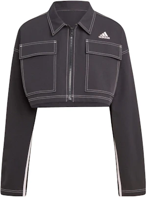 (Women) adidas Black Outdoor Casual Crop Jacket with Chest Pocket IB4751 Buy (Women) adidas Black Outdoor Casual Crop Jacket with Chest Pocket IB4751