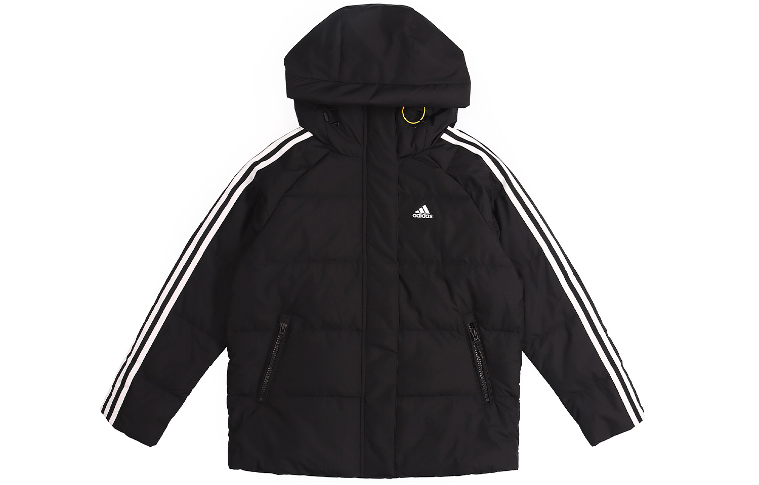 (Women) adidas Black Puff Down Hooded Long Sleeve Outdoor Jacket GP5555