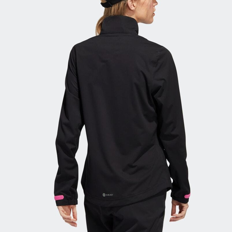 (Women) adidas Black Quick-Dry Zip Pocket High Collar Jacket HI5597 圖 4