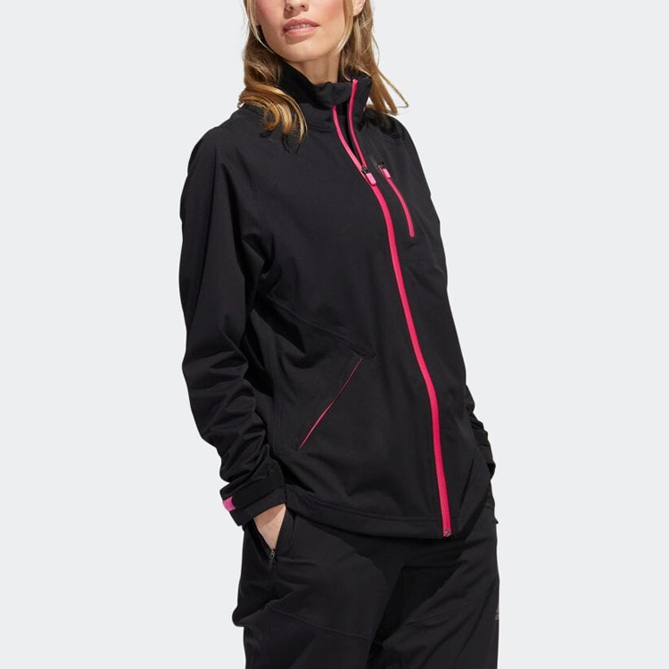 (Women) adidas Black Quick-Dry Zip Pocket High Collar Jacket HI5597 圖 5