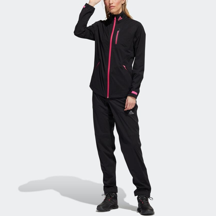 (Women) adidas Black Quick-Dry Zip Pocket High Collar Jacket HI5597 圖 6