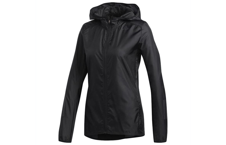 (Women) adidas Black Running Hooded Jacket DZ2321