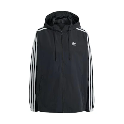 (Women) adidas Black Side Stripe Zip-Up Hoodie Jacket IR8095