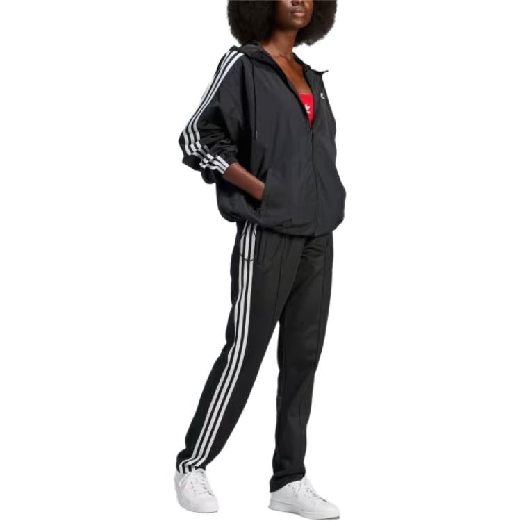 (Women) adidas Black Side Stripe Zip-Up Hoodie Jacket IR8095 圖 5