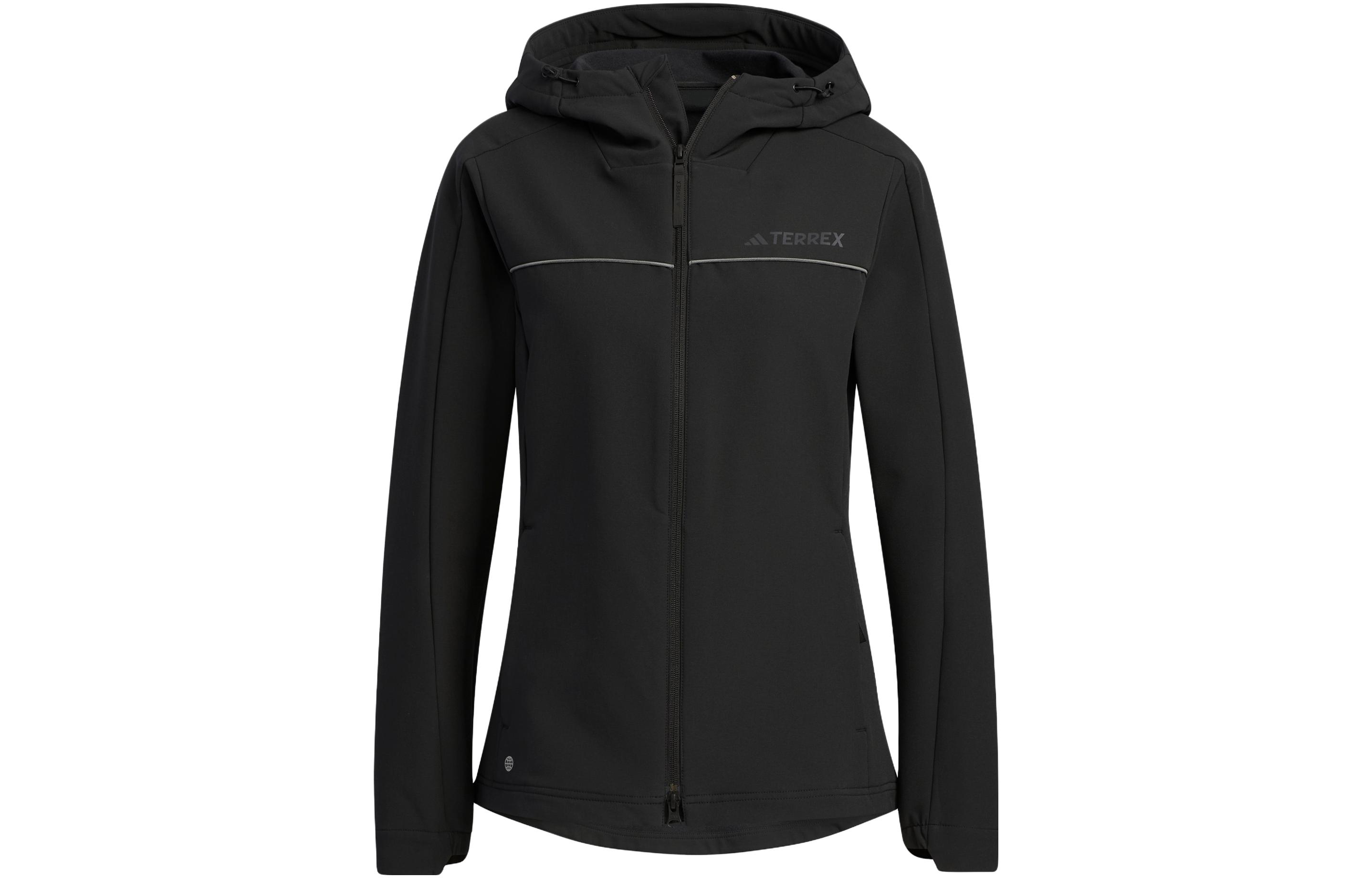 (Women) adidas Black Sports Hoodie Jacket IC7986
