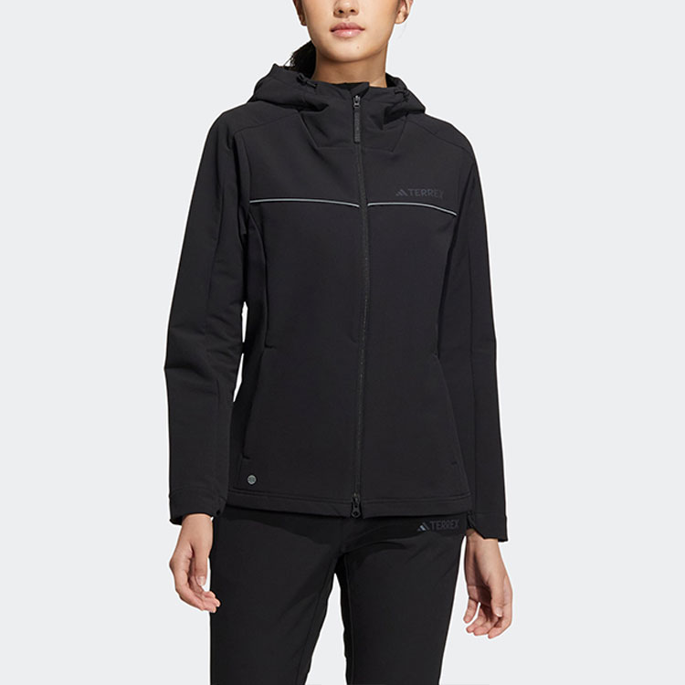 (Women) adidas Black Sports Hoodie Jacket IC7986 圖 3