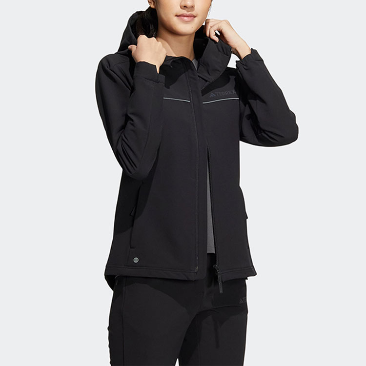 (Women) adidas Black Sports Hoodie Jacket IC7986 圖 5